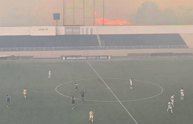 Interruption d’un match au Brésil en raison d’un incendie, en 2019