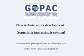 Capture d écran de la page d accueil du site de GOPAC.