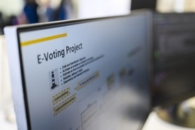 e-voting project sur un écran d ordinateur