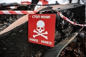 Mine warning in Ukraine