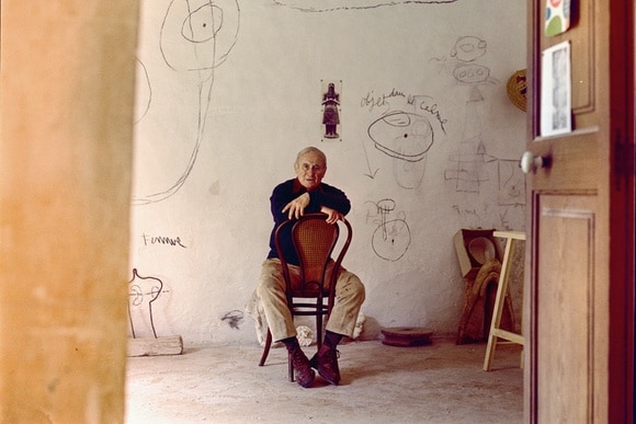 Joan Miro dans son studio