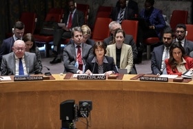 Pascale Baeriswyl s exprime devant le Conseil de sécurité