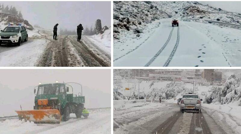 Chutes de neige en Algérie : plusieurs routes nationales fermées à la circulation