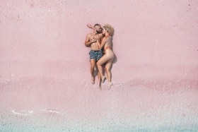 Marvin Meyer et Chantal Wyss sur le sable