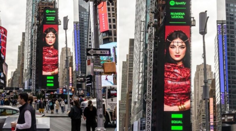 Numidia Lezoul, l'artiste algérienne brille au cœur de Time Square à New York (Spotify)