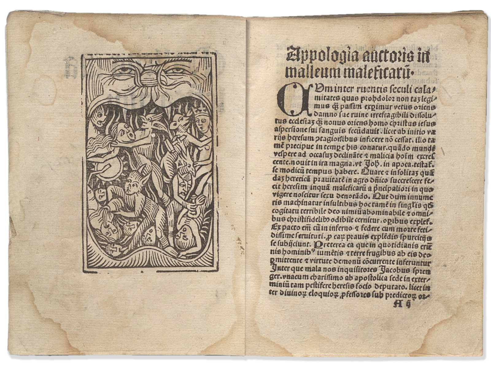 Un manuscrit représentant des sorcières