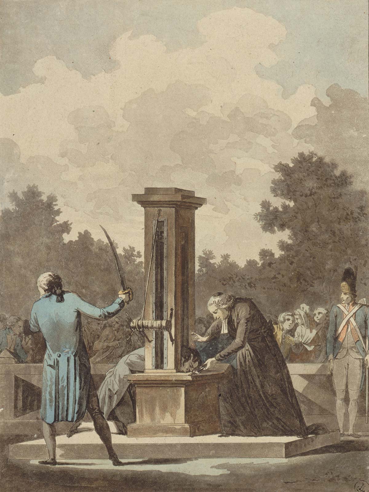 Exécution avec une guillotine