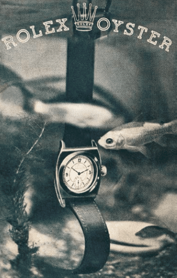 Ancienne publicité pour une montre Rolex