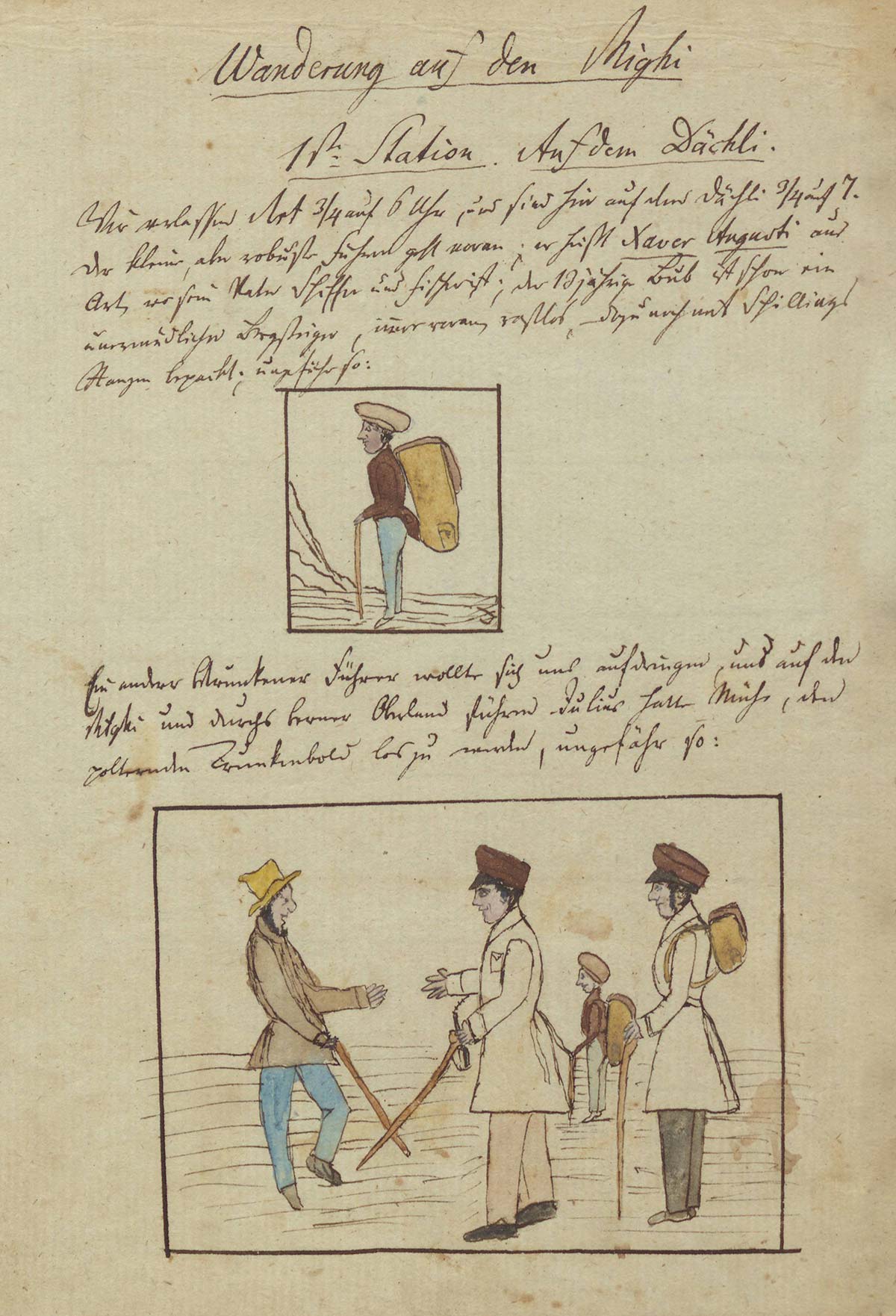 Page manuscrite avec des dessins