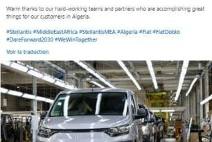 L'usine Fiat d'Oran livre 750 Fiat Doblo en 2 semaines