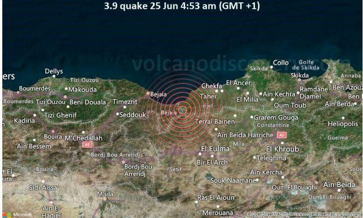 Tremblement de terre en Algérie : Jijel secouée par un séisme de magnitude 4