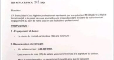 Le CRB offre 10 milliards à un joueur après avoir dénoncé la flambée des salaires