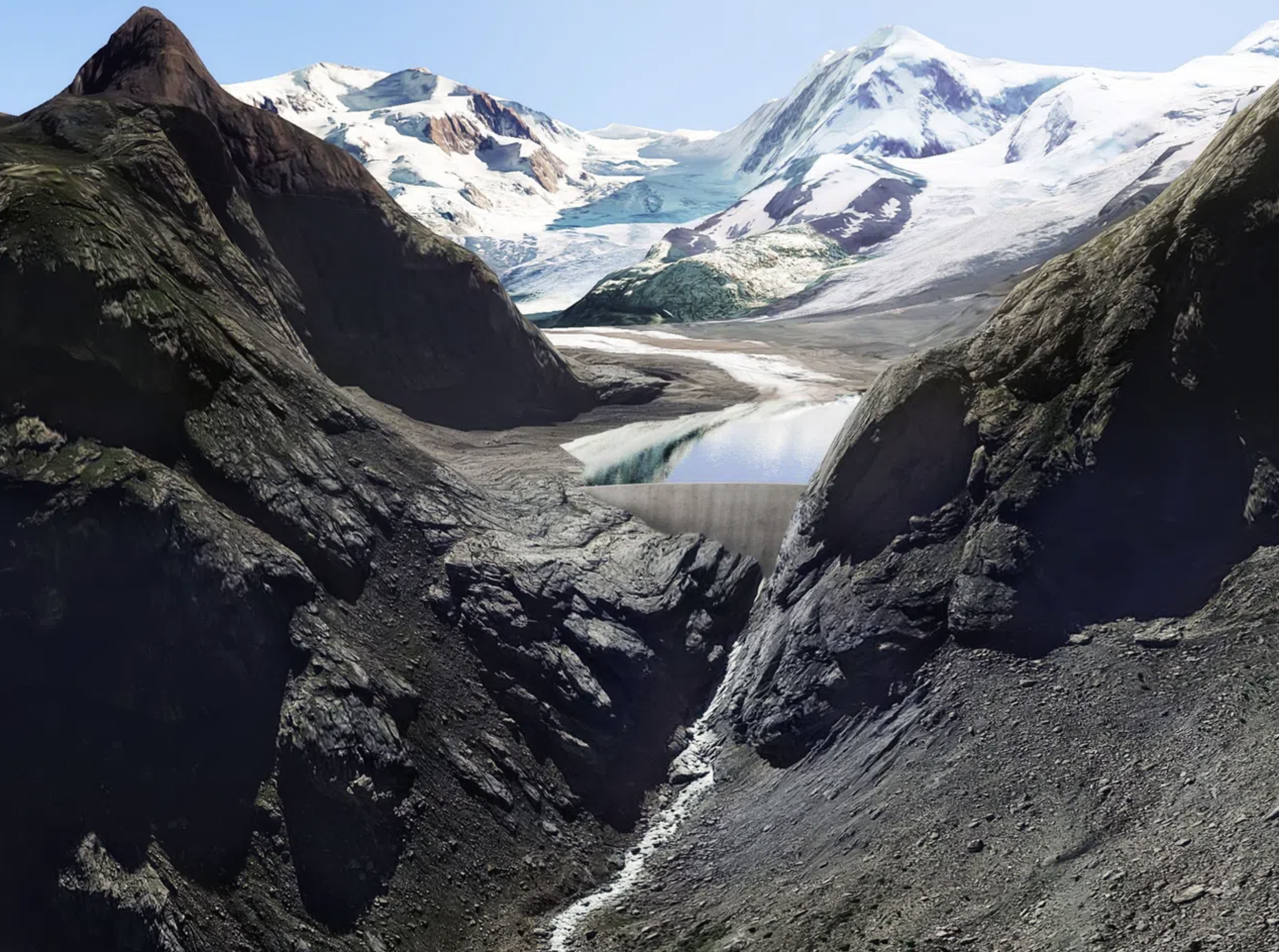 Modélisation d'un futur barrage en montagne