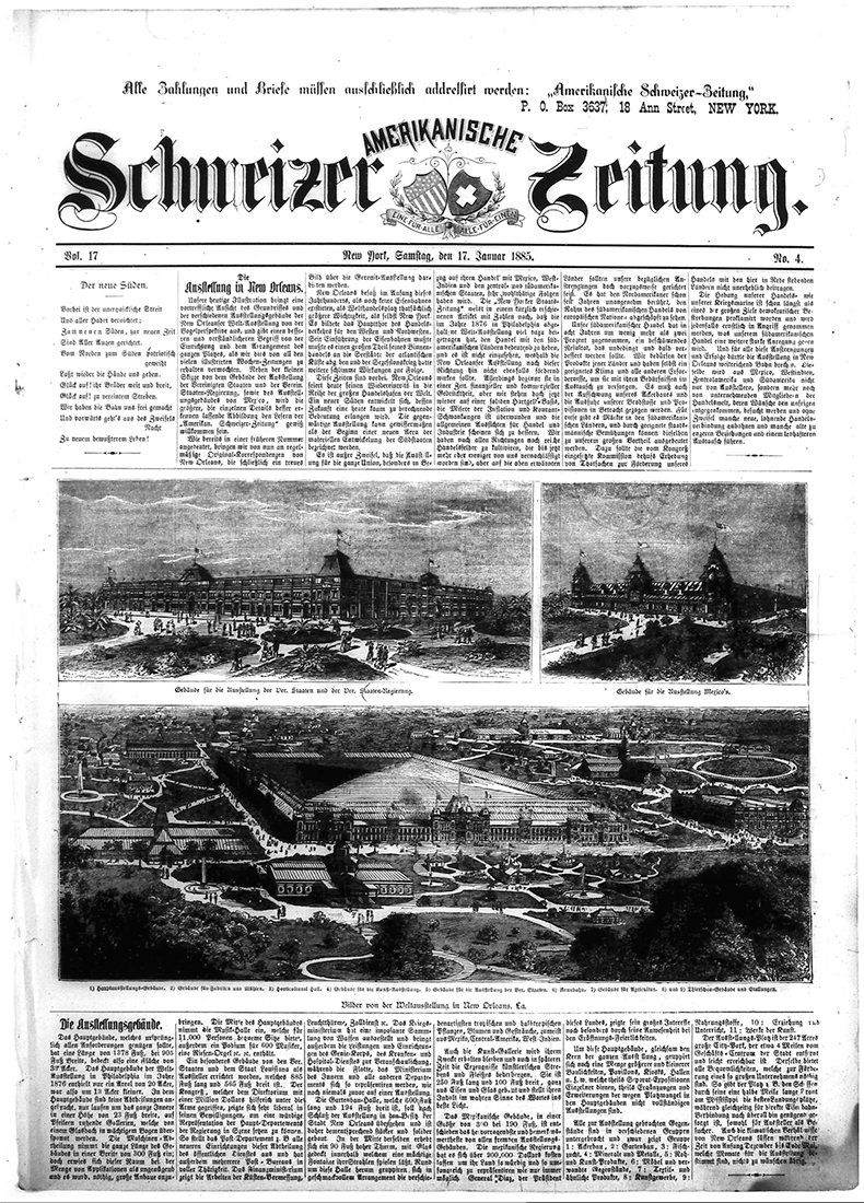 En 1868, l'hebdomadaire «Der Grütlianer» est fondé à New York. Plus tard, le journal des émigrants est rebaptisé «Journal suisse américain».