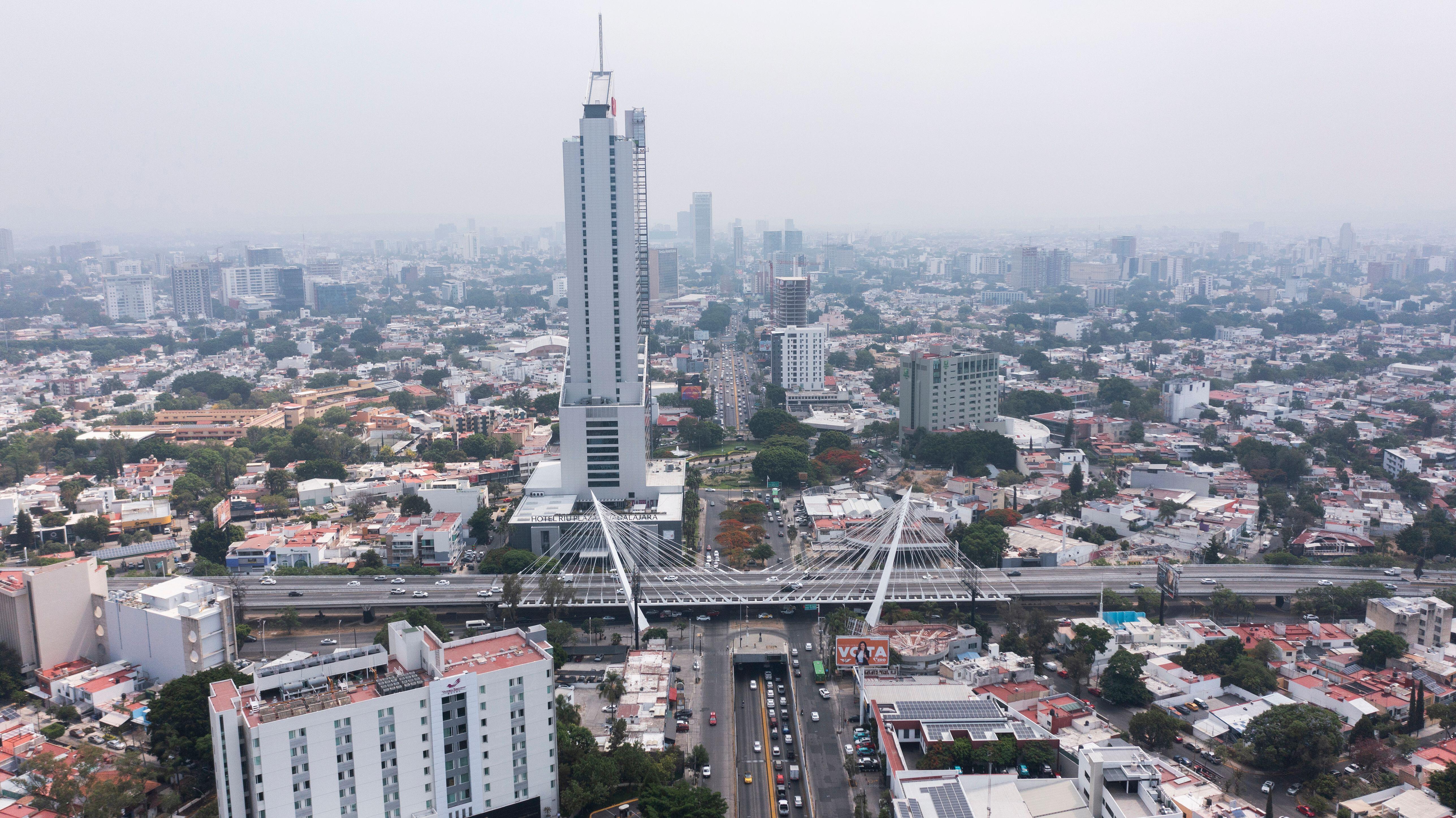 Vue aérienne de Mexico