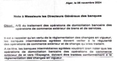 Domiciliation bancaire : l’Algérie bloque la France et débloque l’Espagne