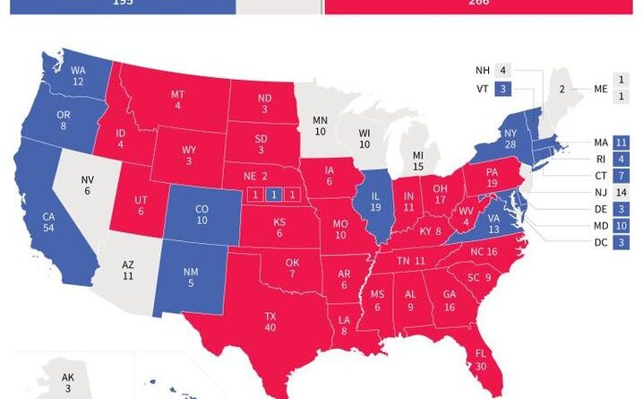 Election américaine 2024 : Congrès, grands électeurs… Comprendre la présidentielle en quatre infographies