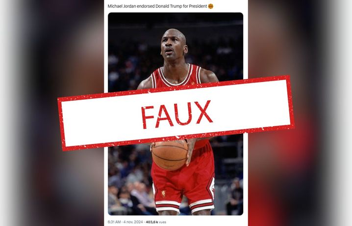 Sur les réseaux sociaux, une rumeur virale affirme que le basketeur Michael Jordan a apporté son soutien à Donald Trump.