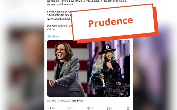 Etats-Unis : Kamala Harris a payé Beyoncé 10 millions de dollars pour son soutien ? Rien ne le prouve