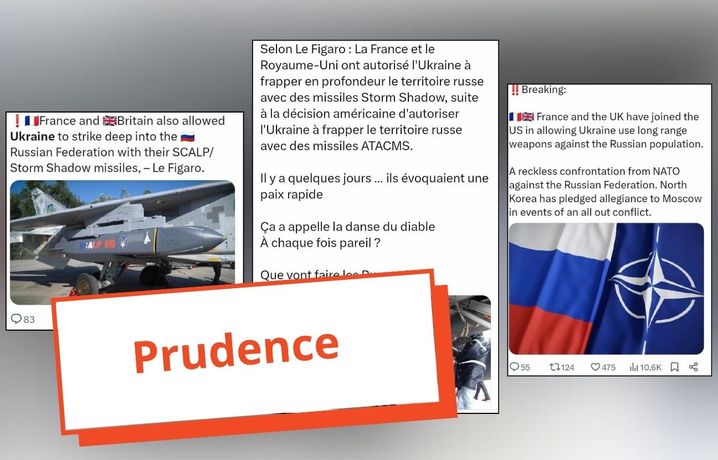 Sur les réseaux sociaux, de nombreuses publications indiquent que la France aurait tout récemment autorisé l'utilisation de ses missiles Scalp, en suivant la décision de Joe Biden.