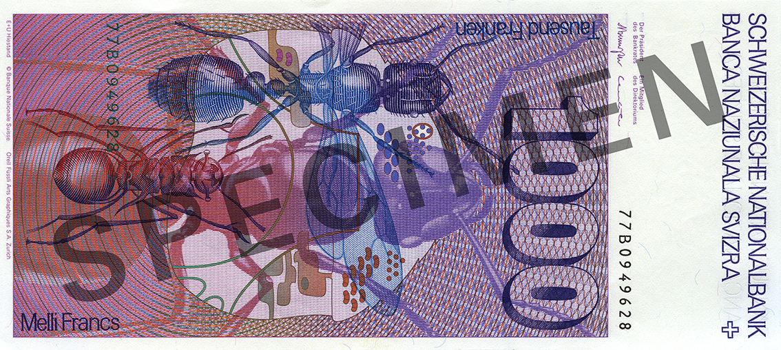 Un billet de 1000 francs