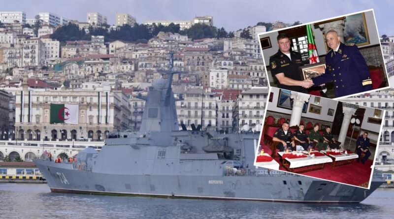 Le MERKURIY, un navire de guerre russe, jette l’ancre au port d’Alger