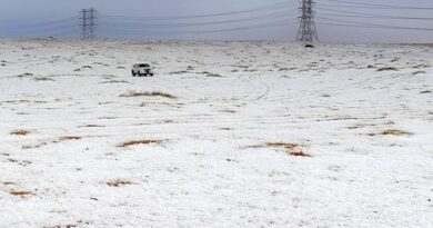 Météo : Des images surprenantes d’un désert recouvert de grêle et de neige en Arabie saoudite