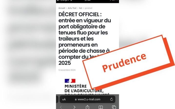 Non, il ne sera pas obligatoire de porter un gilet fluo pour se balader en forêt en période de chasse à partir de 2025