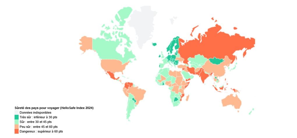 Les pays les plus sûrs pour voyager en 2024