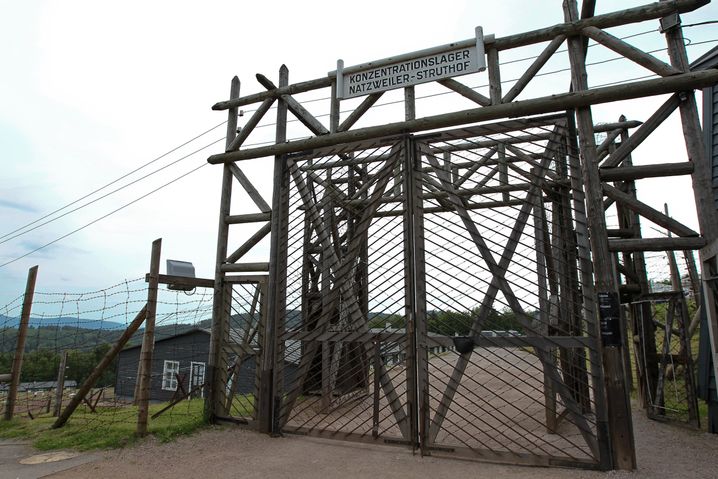 L'entrée du camp de concentrtaion du Struthof, en Alsace, où Henri Mosson est resté près de dix mois.