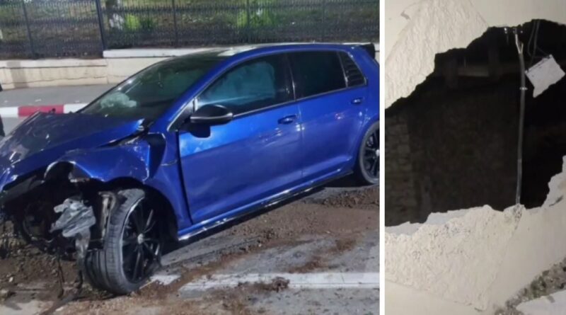 VIDÉO CHOC – Un fou du volant à bord d’une Golf 7 termine sa course dans le mur à Constantine