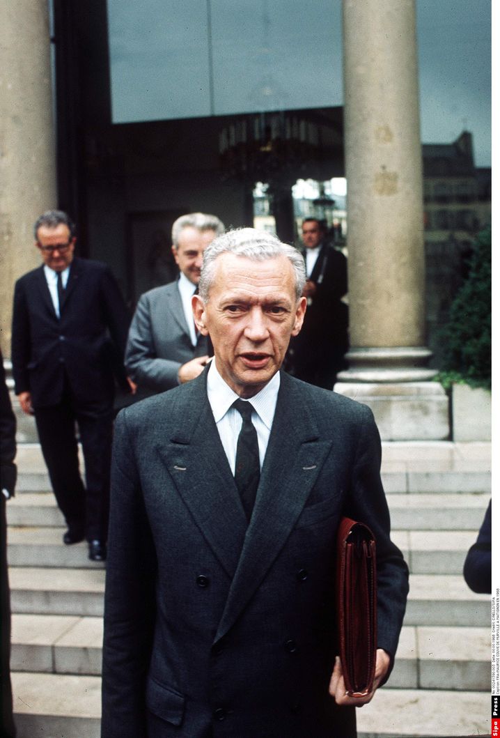 Maurice Couve de Murville, ici en 1968, avait été un long ministre des Affaires étrangères. Il sera en revanche un éphémère Premier ministre du général de Gaulle. 