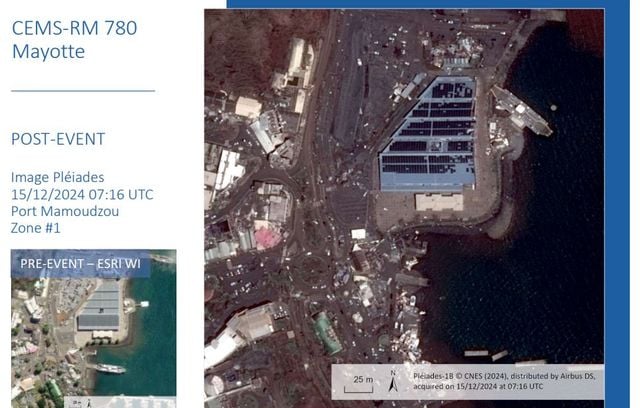 Le bilan officiel s’élève à 21 morts à l’hôpital et le préfet a mis sur pied une « mission de recherche des morts ». Mais les autorités redoutent « plusieurs centaines » de morts, peut-être même « quelques milliers » dans ce département le plus pauvre de France. Ici, le port de Mamoudzou dévasté.