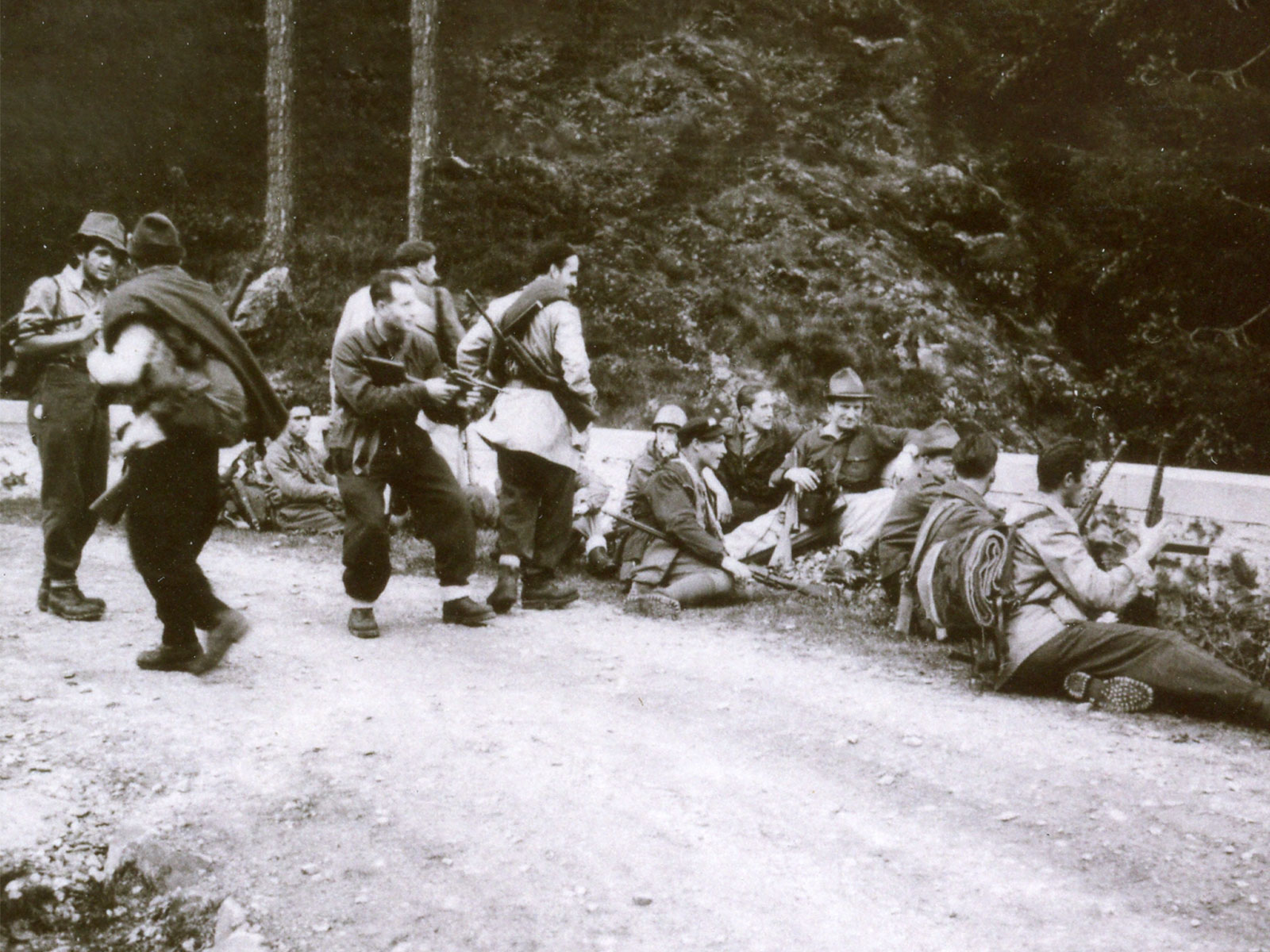 Groupe de partisans italiens.