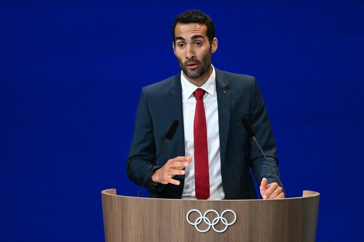 Martin Fourcade défend la candidature française lors du grand oral devant le CIO. 