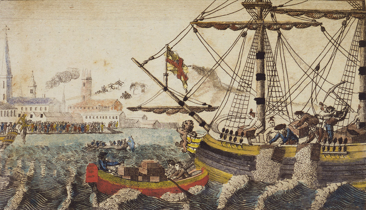 Tableau de la Boston Tea Party