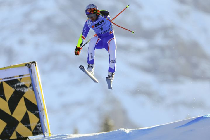 Alexis Pinturault lors du super-G de Wengen le 12 janvier dernier.