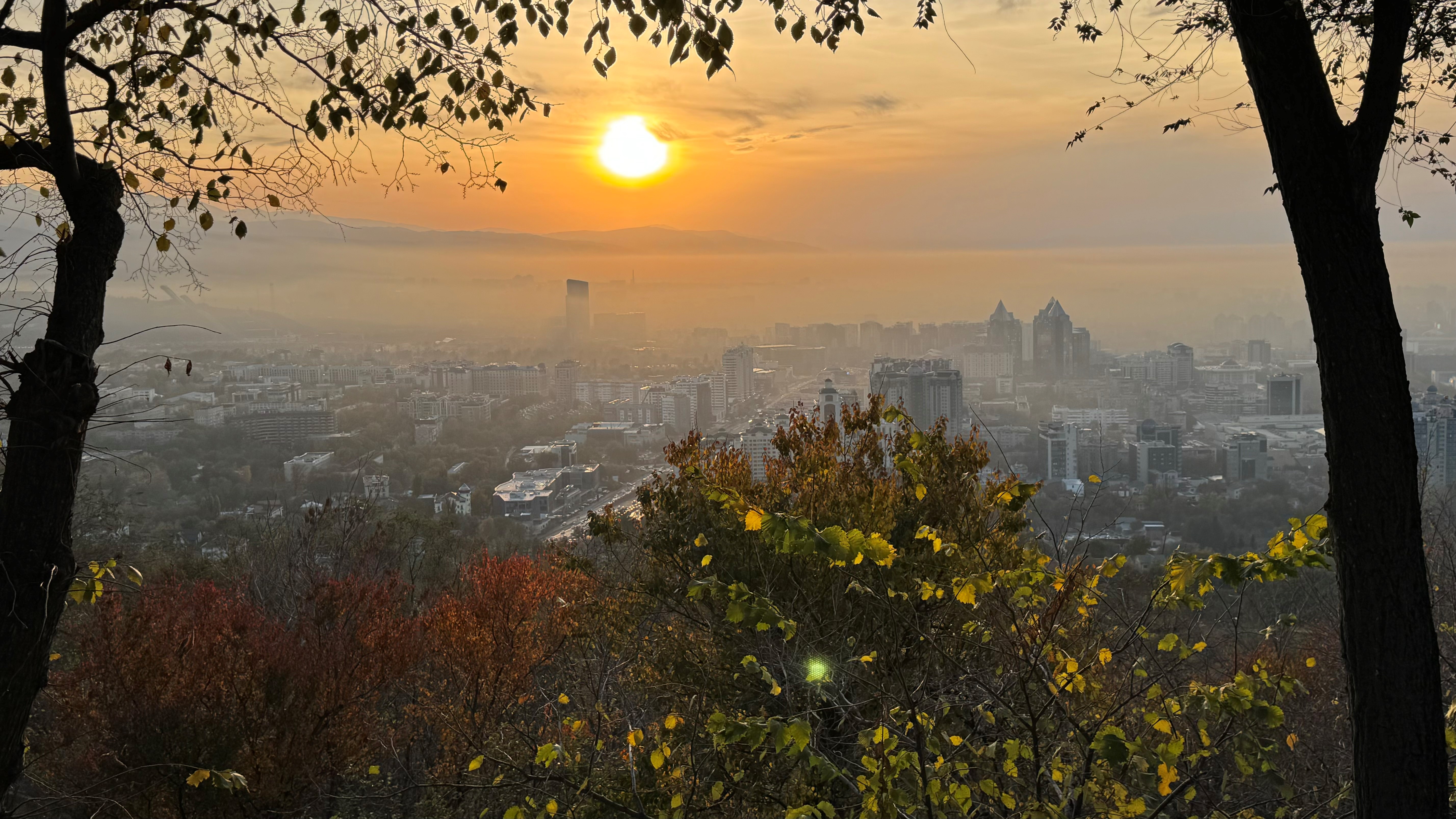 Vue sur une ville du Kazakhstan