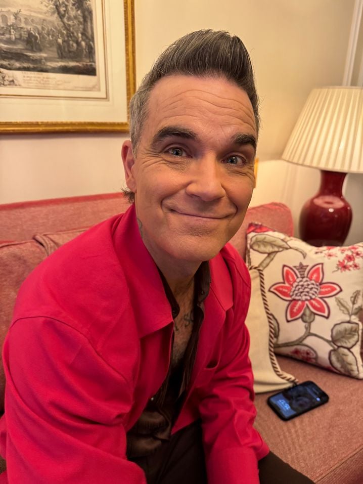 Robbie Williams après l'interview de "20 Minutes"