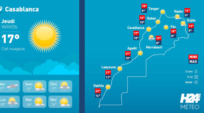 Météo: les couleurs du ciel et les températures ce jeudi 16 janvier