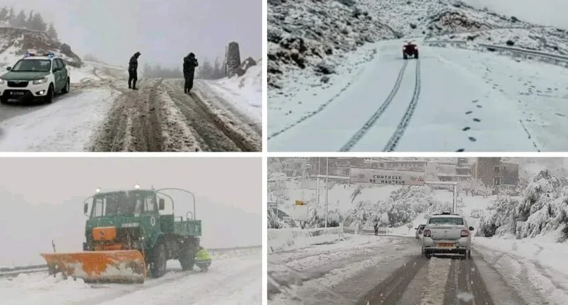 Tempête de neige en Algérie : Des routes coupées et des déplacements rendus difficiles