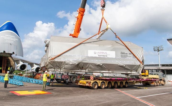 Arrivée du satellite CSO-3 au au port spatial européen de Kourou, en Guyane, le 15 janvier dernier.