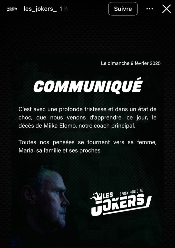 Les Jokers de Cergy-Pontoise ont publié ce communiqué sur les réseaux sociaux ce dimanche.