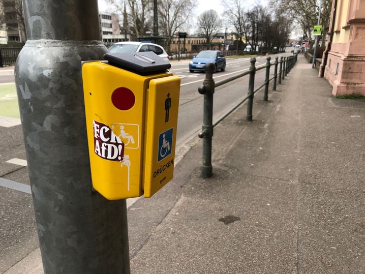 Les signes favorables à l'AfD ne sont pas facilement visibles à Offenbourg.