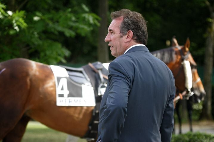 Francois Bayrou et Alix Road au grand Prix de Diane en 2006.