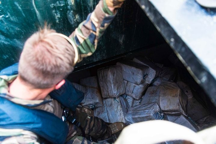 La drogue saisie a été transbordée et détruite. © Etienne Clerc/Marine Nationale/Defense