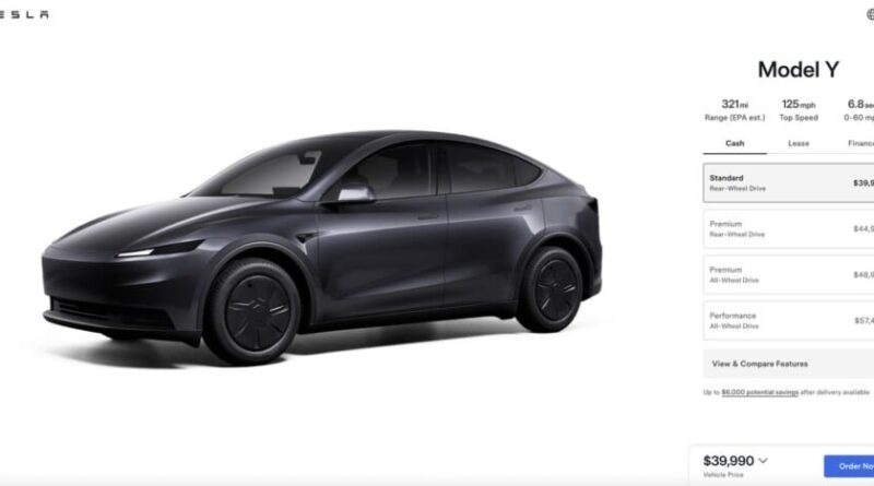 Tesla dévoile la Model Y Standard, son SUV « abordable »
