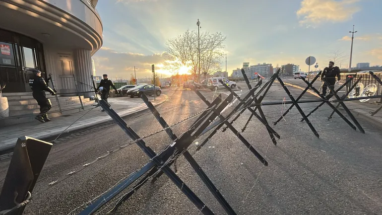 Le dispositif bloquant diverses rues est en place.