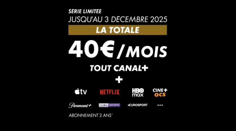 Black Friday : Netflix, HBO Max, CANAL+, beIN SPORTS à 40€/mois