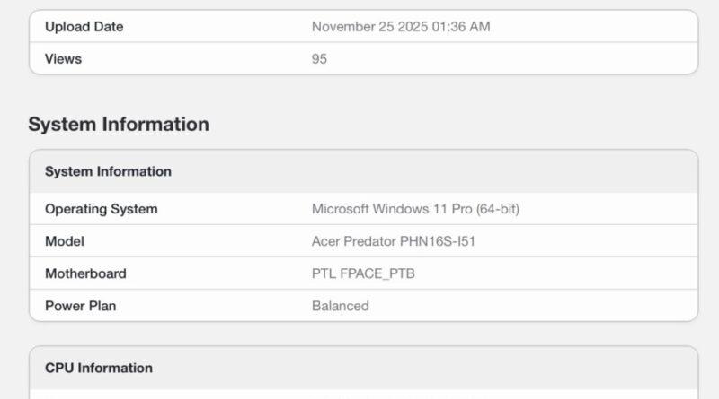 Intel Panther Lake : premiers benchmarks prometteurs du Core Ultra 9 386H